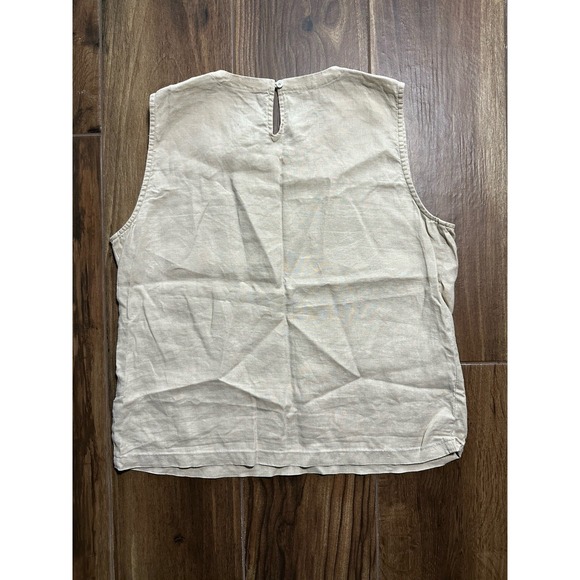 Quince Women's 100% Hypoallergenic Linen Tank CD4 Flax *No Size Tag (M) Capsule - Picture 2 of 7